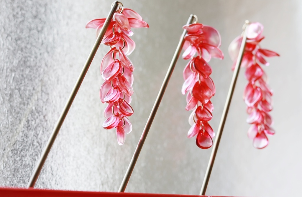 藤の花かんざし・長房赤