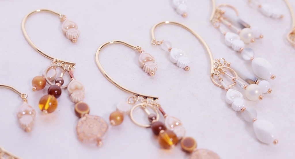 イカ焼きと生イカのイヤーフック