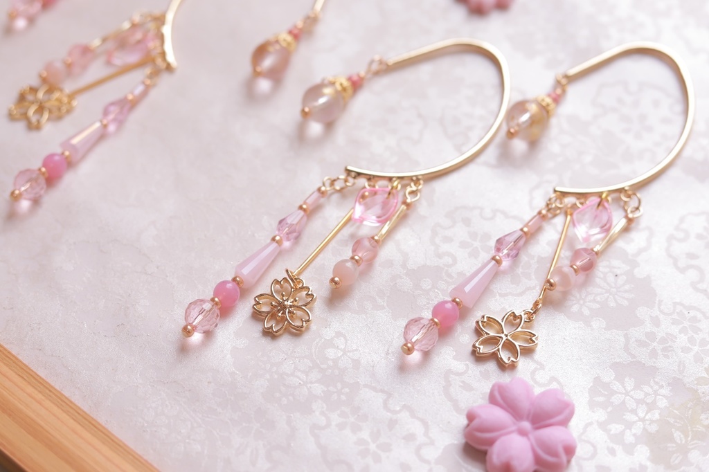 桜のイヤーフック(ソメイヨシノ)