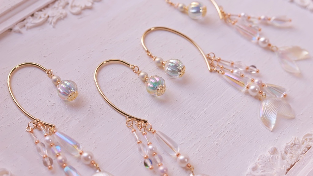 シャボンの人魚のイヤーフック