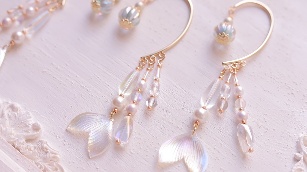 シャボンの人魚のイヤーフック