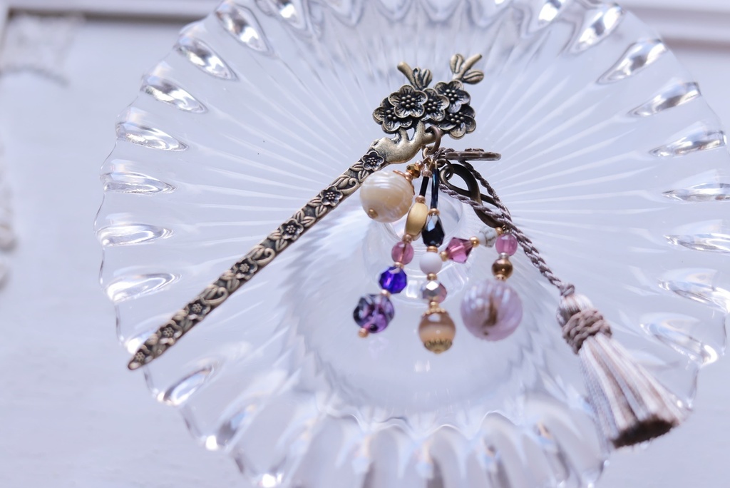 変わり軸かんざし(長尾羽・黒青鳳凰・薫・朝焼けの雲・初夏の海)