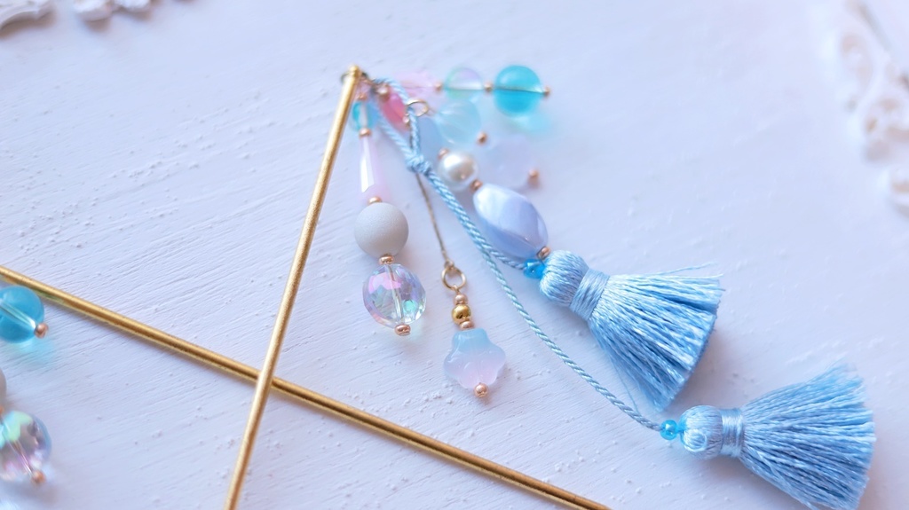 夢見ユニコーン猫のかんざし