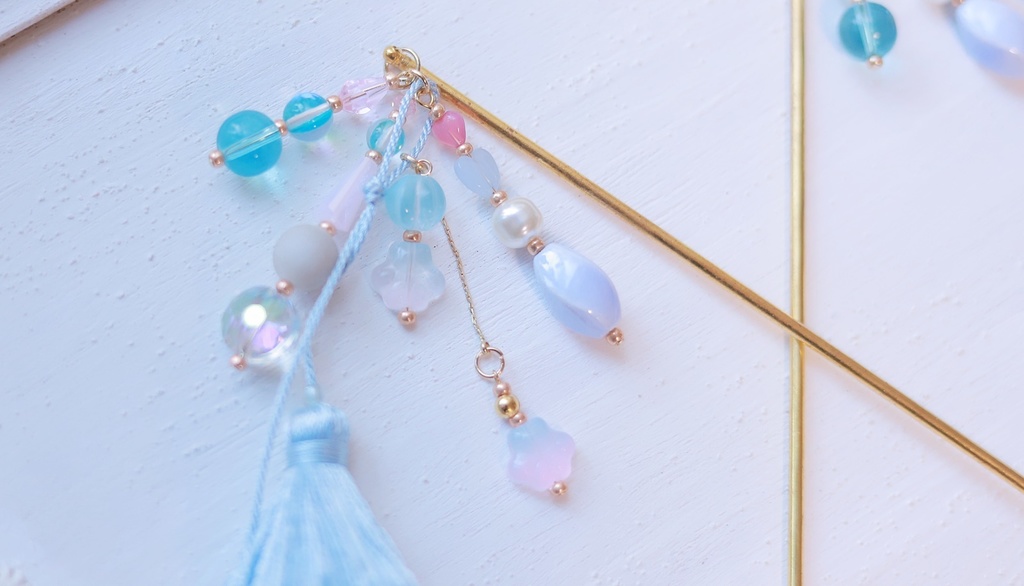 夢見ユニコーン猫のかんざし