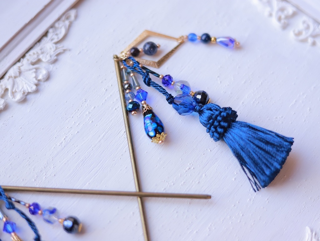 ホタルガラス・雫の煌めきかんざし