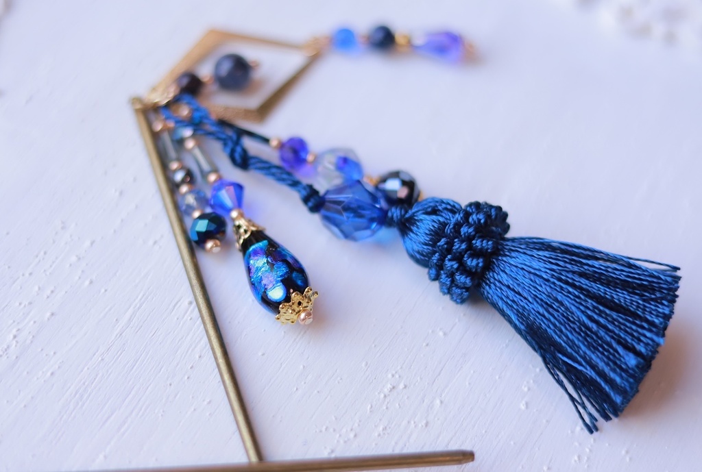 ホタルガラス・雫の煌めきかんざし