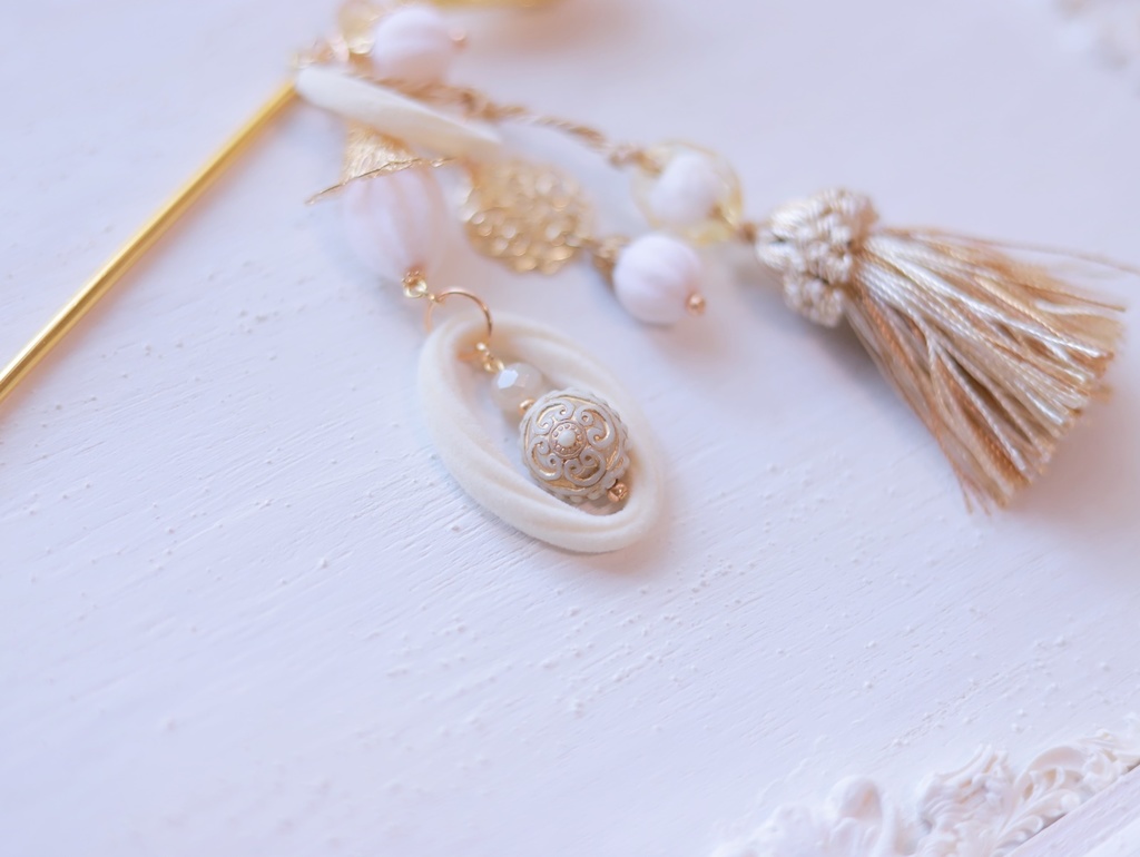 ホイップクリームの房かんざし