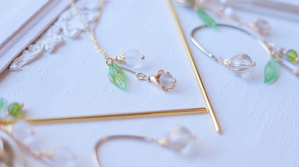 すずらんのかんざし・イヤーフック・ペンダント