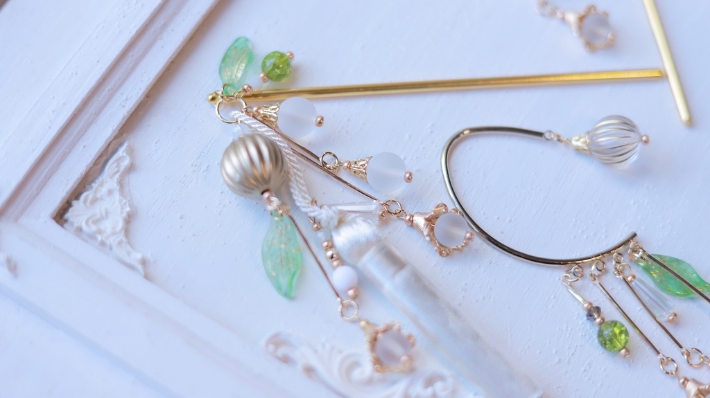 すずらんのかんざし・イヤーフック・ペンダント