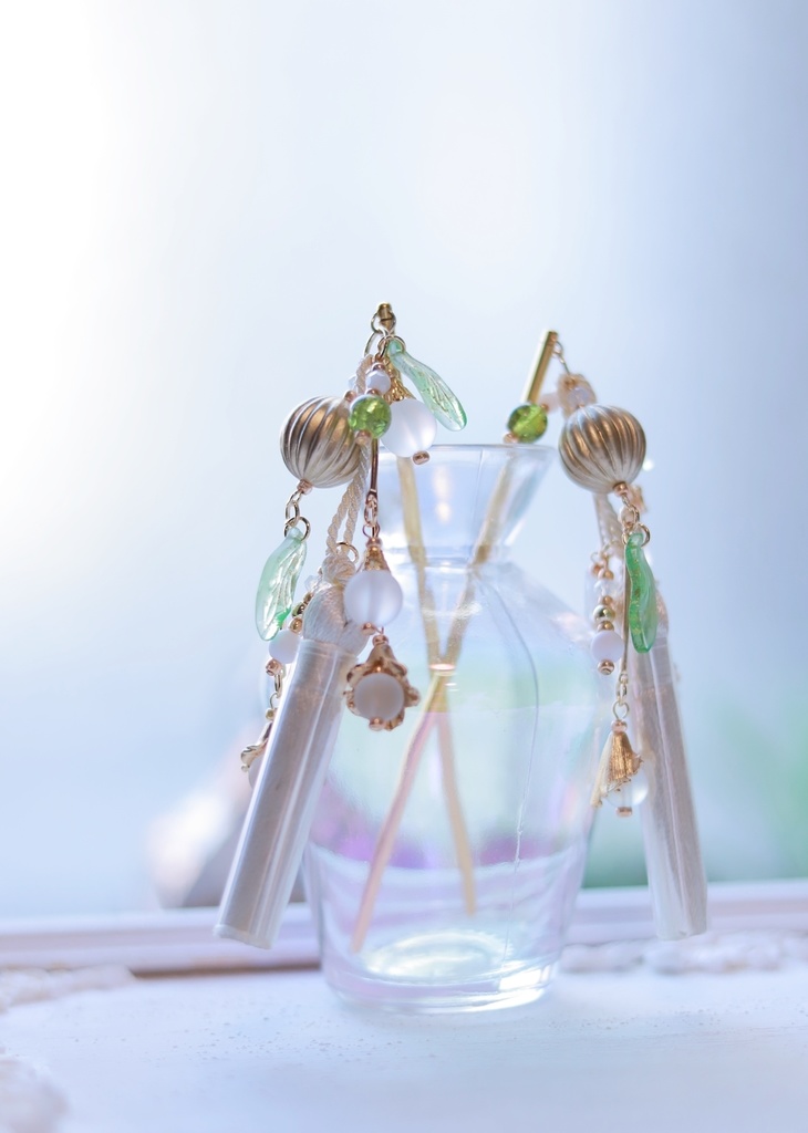 すずらんのかんざし・イヤーフック・ペンダント