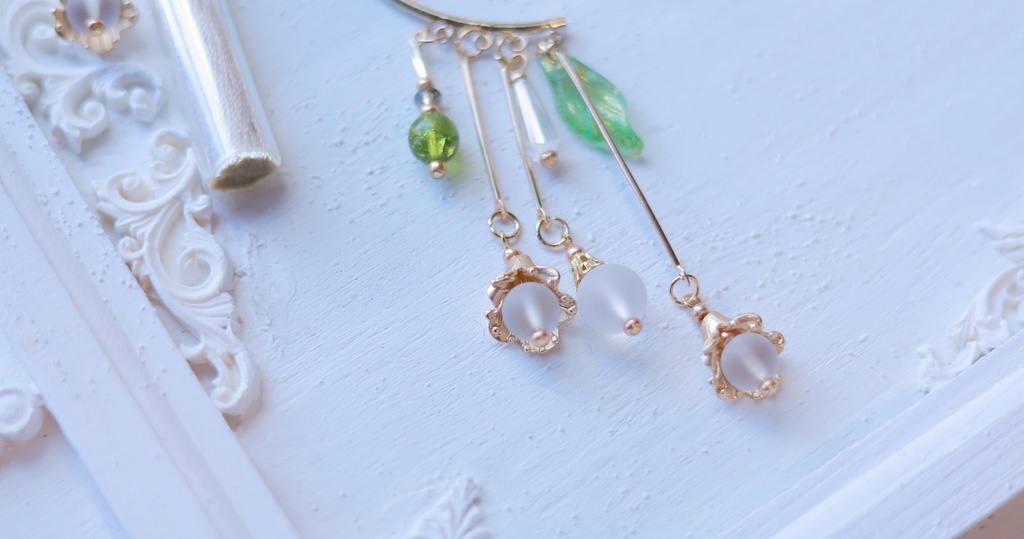 すずらんのかんざし・イヤーフック・ペンダント