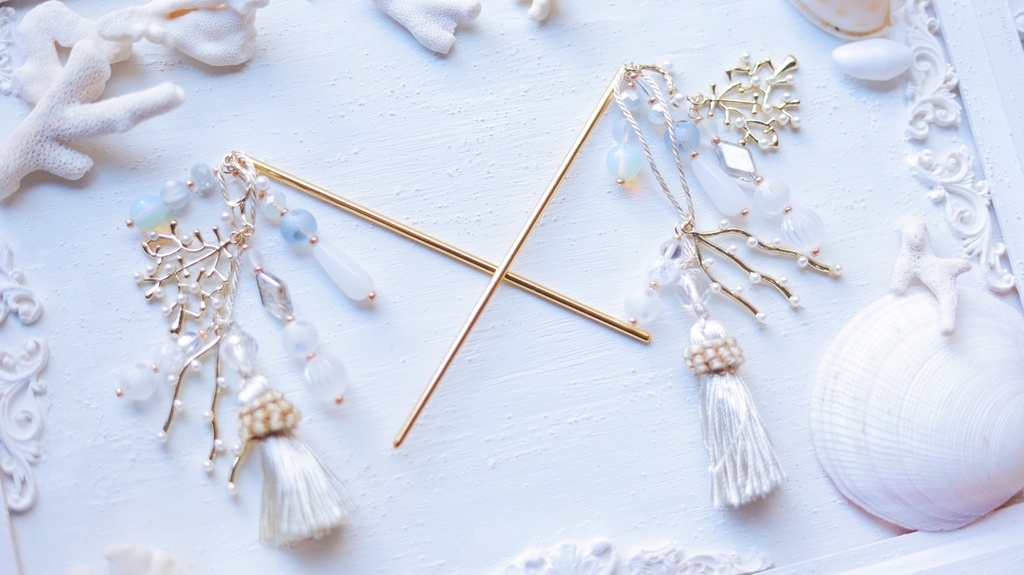 白珊瑚の人魚姫かんざし