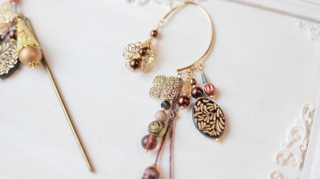 たっぷりチョコレートかんざし&イヤーフック