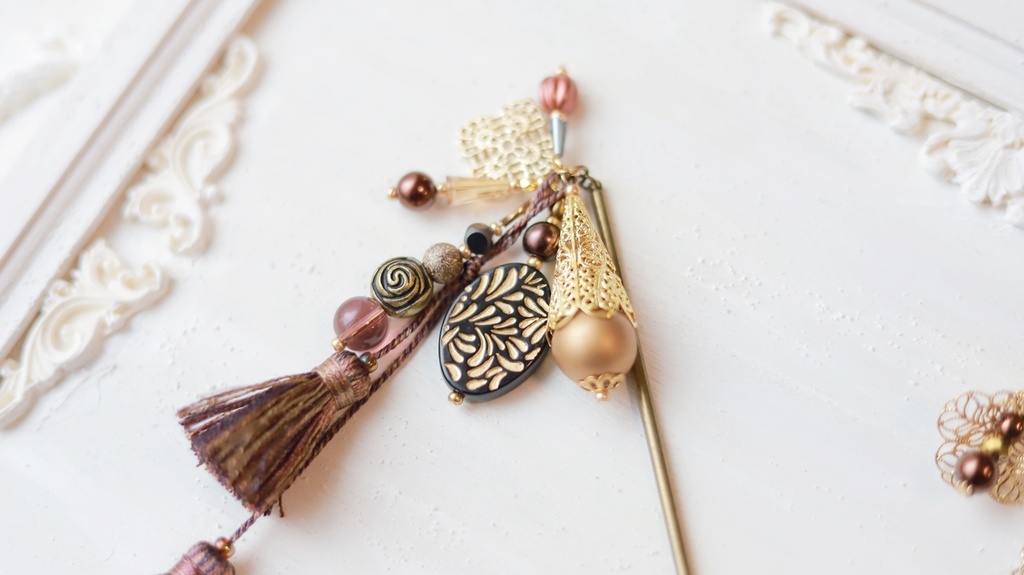 たっぷりチョコレートかんざし&イヤーフック