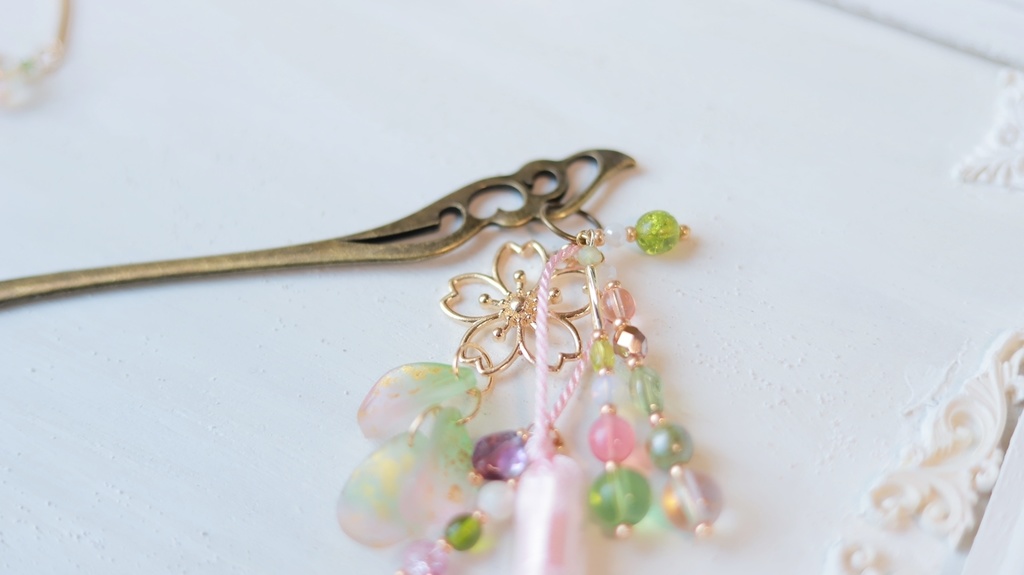 桜餅かんざし・イヤーフック2023