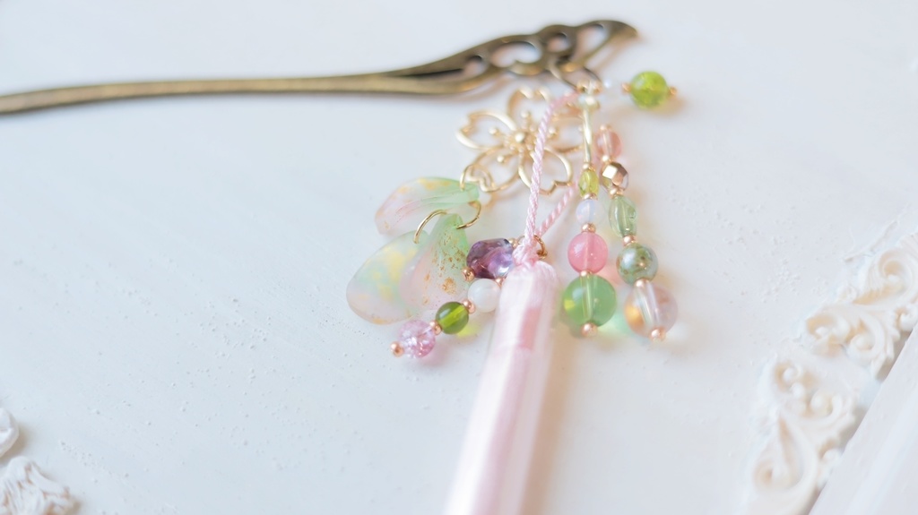 桜餅かんざし・イヤーフック2023