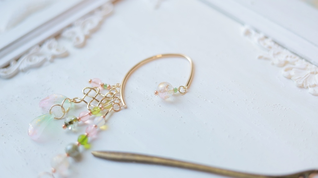 桜餅かんざし・イヤーフック2023