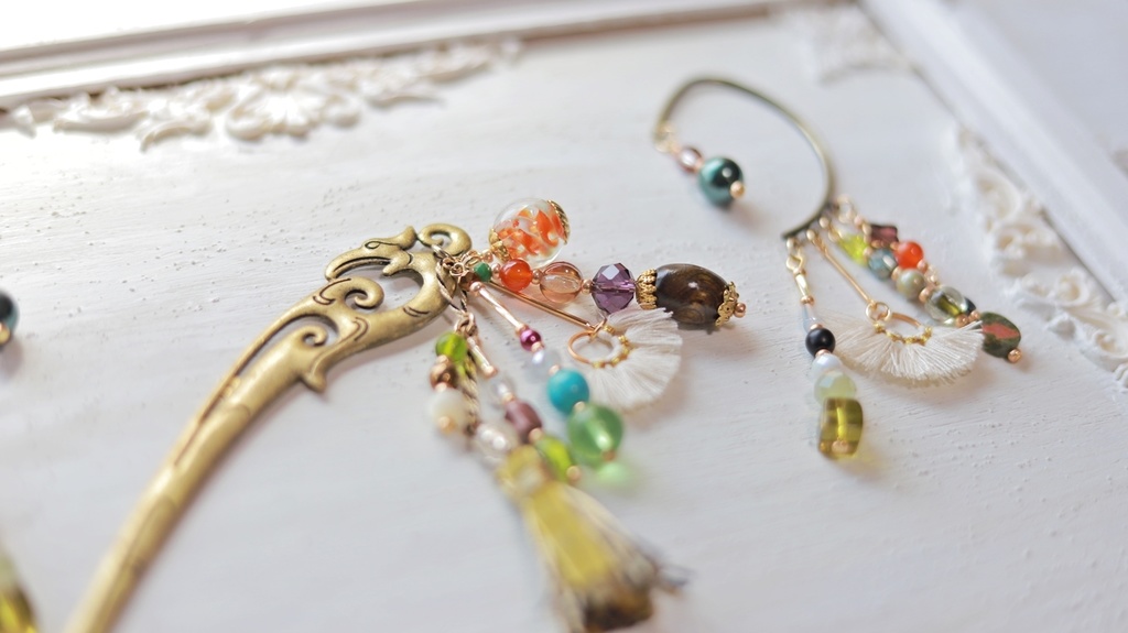 聖なる古代都市かんざしとイヤーフック