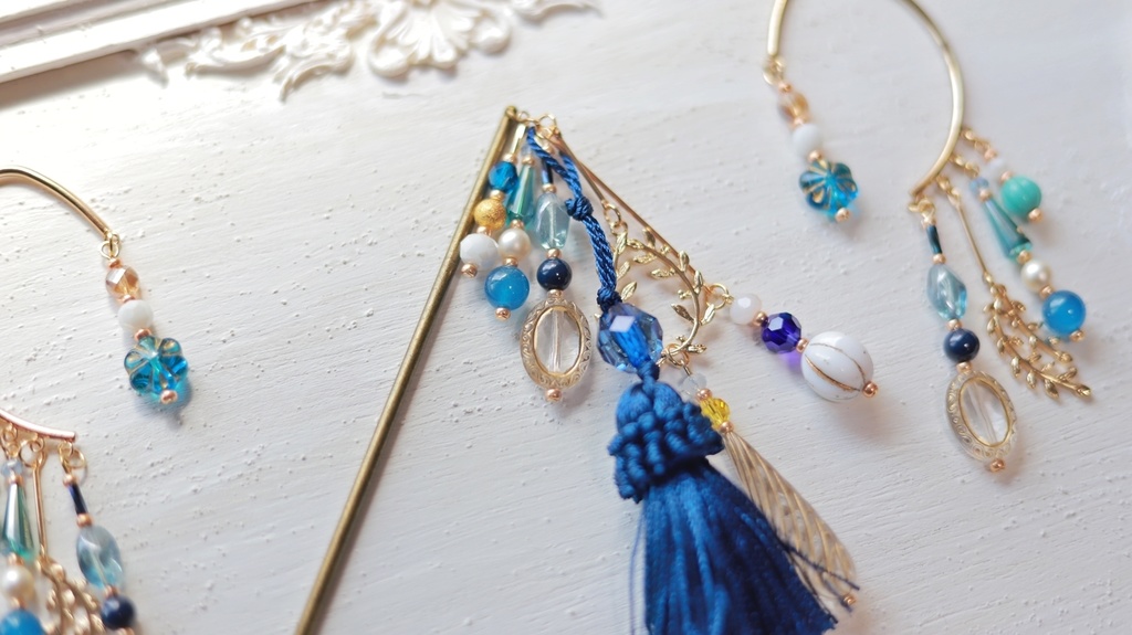 エーゲ海のかんざし・イヤーフック