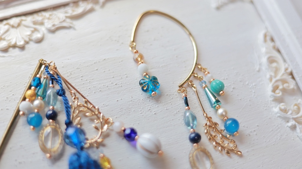 エーゲ海のかんざし・イヤーフック