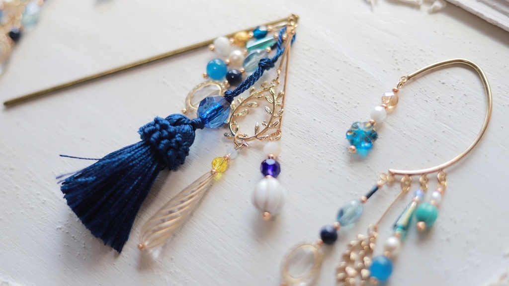 エーゲ海のかんざし・イヤーフック