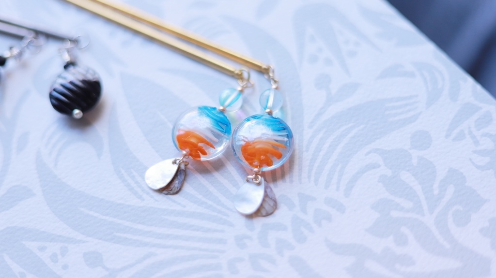 一玉かんざし・蜻蛉玉(どらやき型)