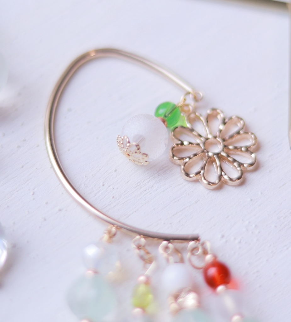 メロンクリームソーダかんざし&イヤーフック2024