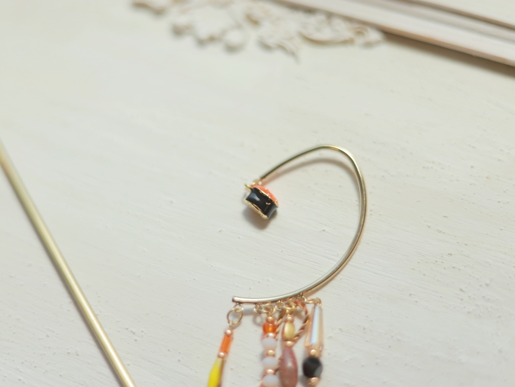 お寿司のかんざし&イヤーフック(ウニ軍艦&エビ)