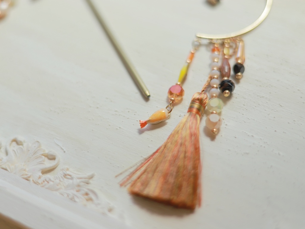 お寿司のかんざし&イヤーフック(ウニ軍艦&エビ)