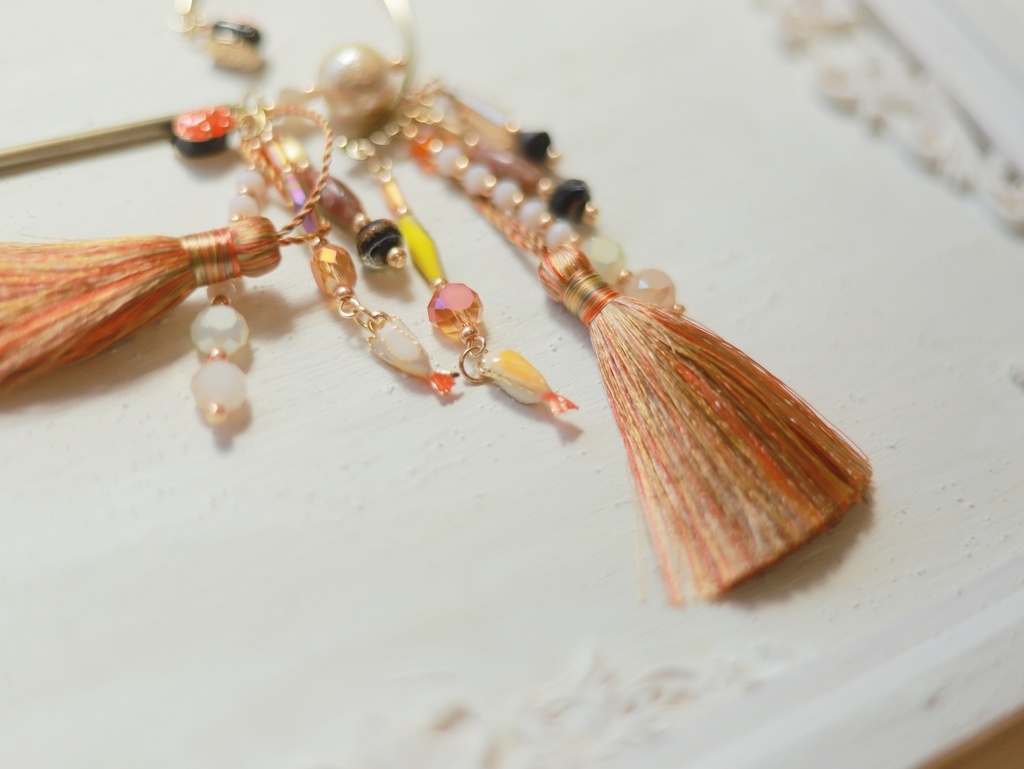 お寿司のかんざし&イヤーフック(ウニ軍艦&エビ)