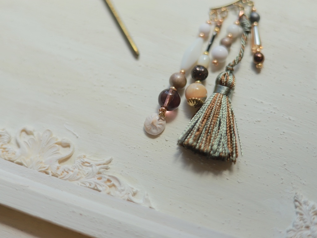 飲茶のかんざし&イヤーフック(餃子と肉まん)