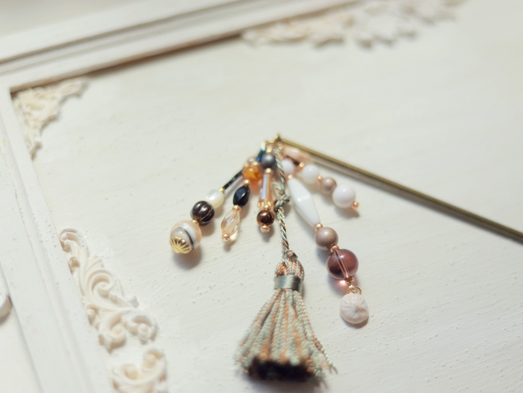 飲茶のかんざし&イヤーフック(餃子と肉まん)