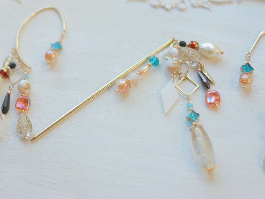 アルハイゼン・カーヴェ・イメージかんざし&イヤーフック