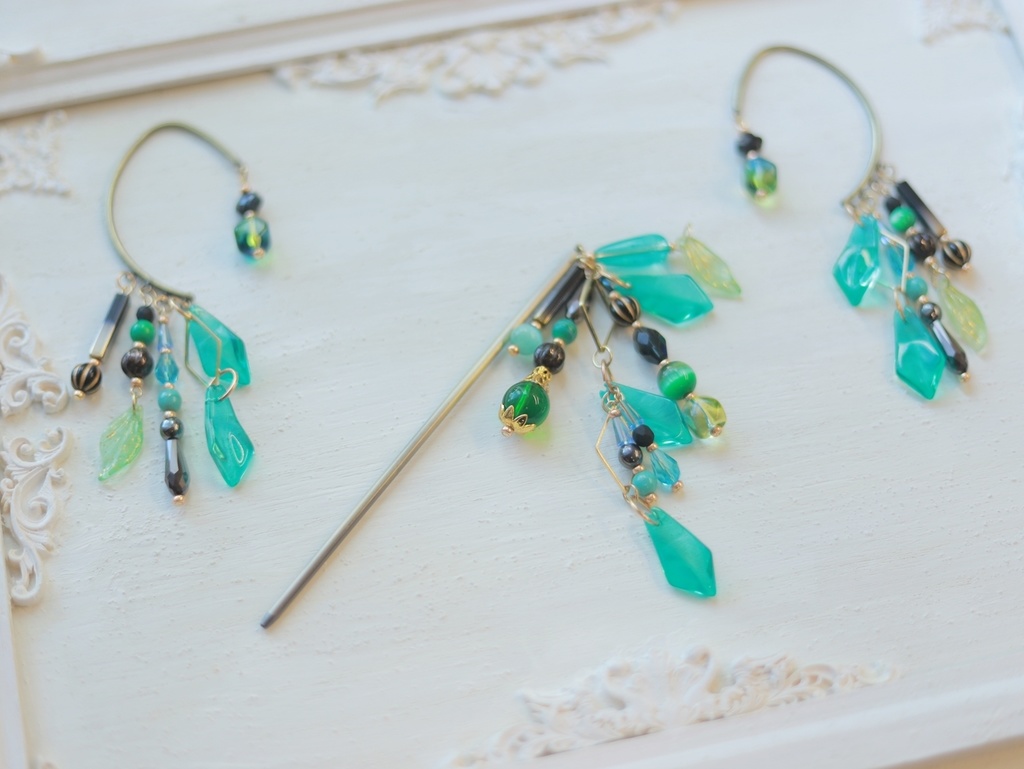 アルハイゼン・カーヴェ・イメージかんざし&イヤーフック