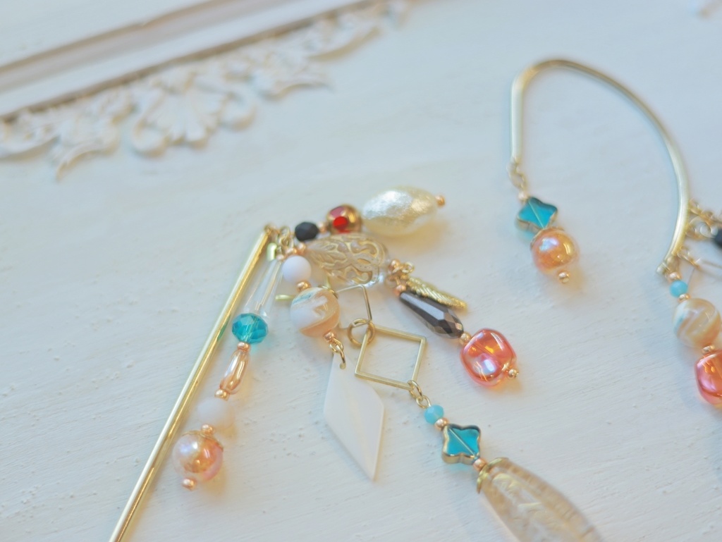 アルハイゼン・カーヴェ・イメージかんざし&イヤーフック