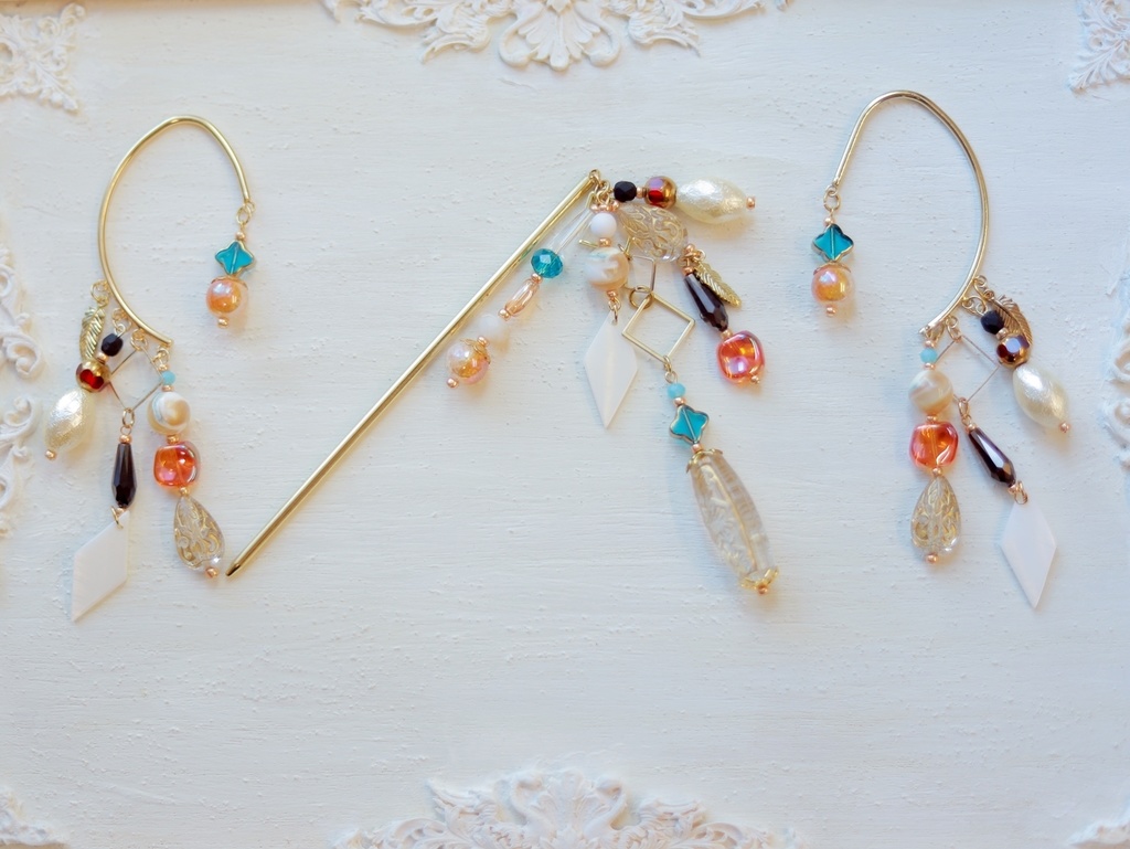 アルハイゼン・カーヴェ・イメージかんざし&イヤーフック