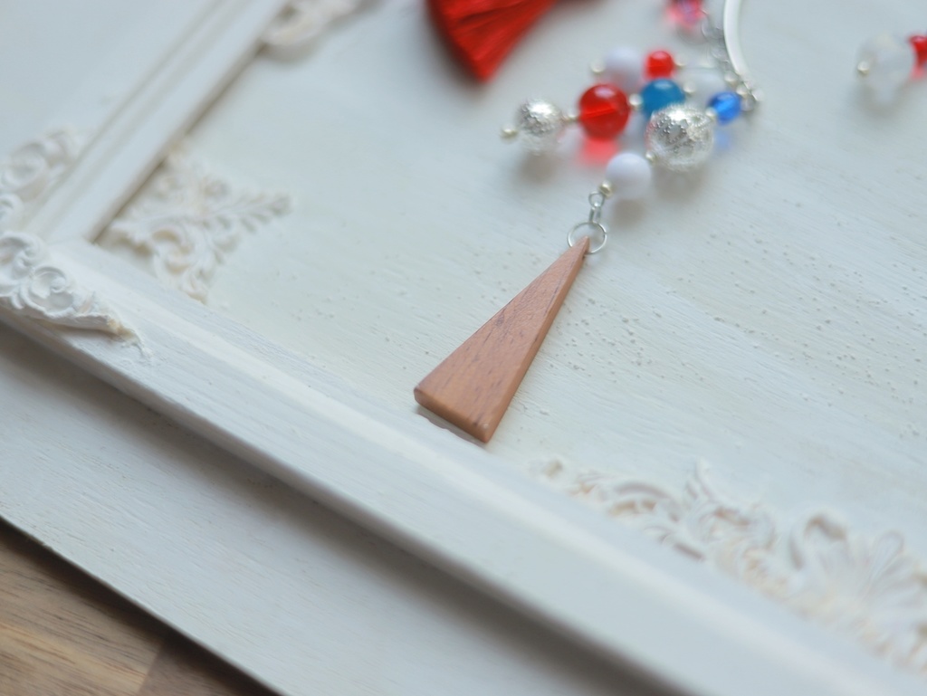 赤×青ぽこぽこかんざし&イヤーフック