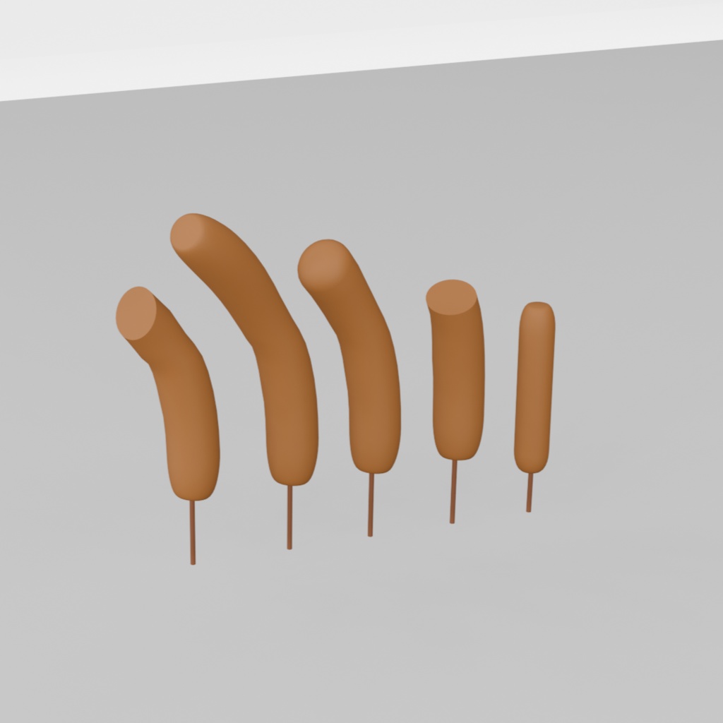 ぷるぷる揺れる ウインナー【フランクフルト/食べ物/屋台】