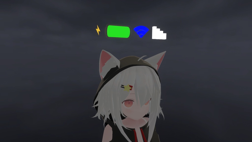 【3Dモデル/VRChat】(無料)スマホの上のマーク