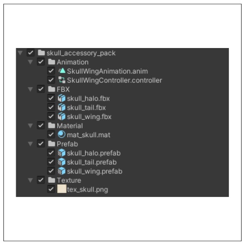 【VRChat】Skull Accessory Pack スカル アクセサリー パック