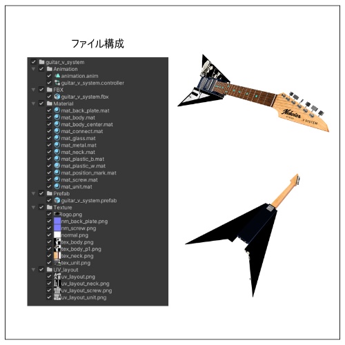 【VRChat】3D electric guitar V SYSTEM / 3Dエレキギター