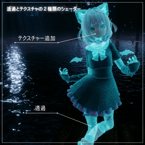 【VRChat】VRC ホログラムシェーダー