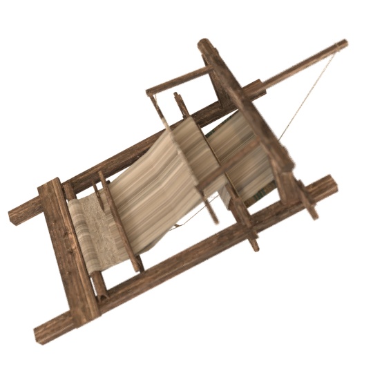 古代の機織り機(fbx)
