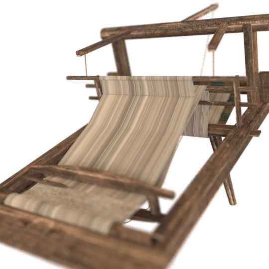 古代の機織り機(fbx)