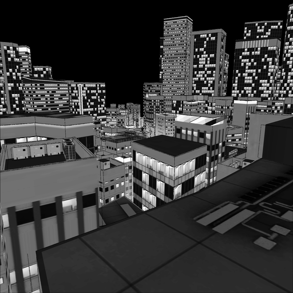 真夜中のビル群(cs3o)