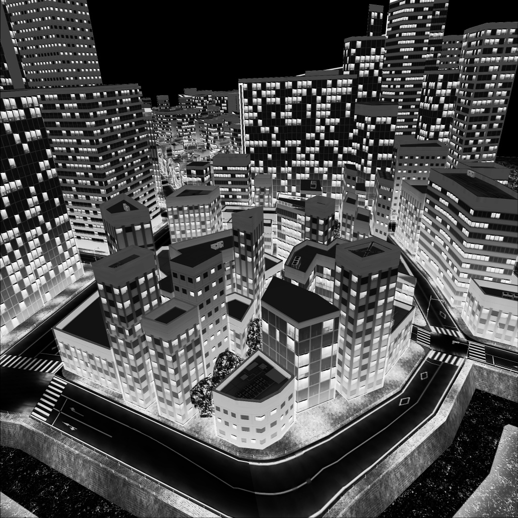 真夜中のビル群(cs3o)