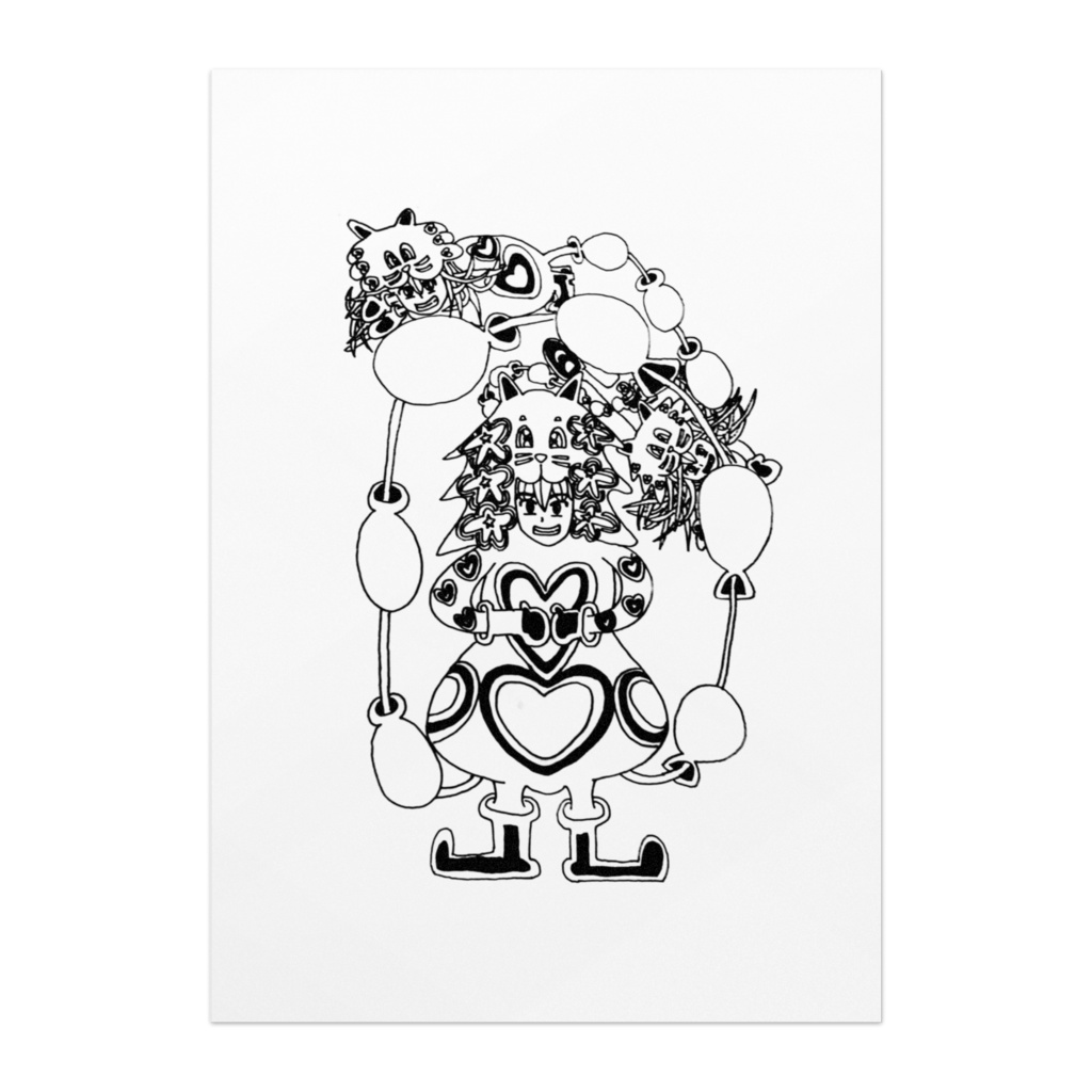 猫の着ぐるみを着てニャンコ気分／パネル