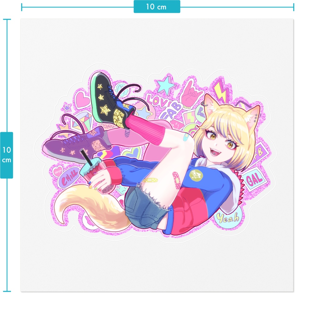 オキツネギャル☆ステッカー