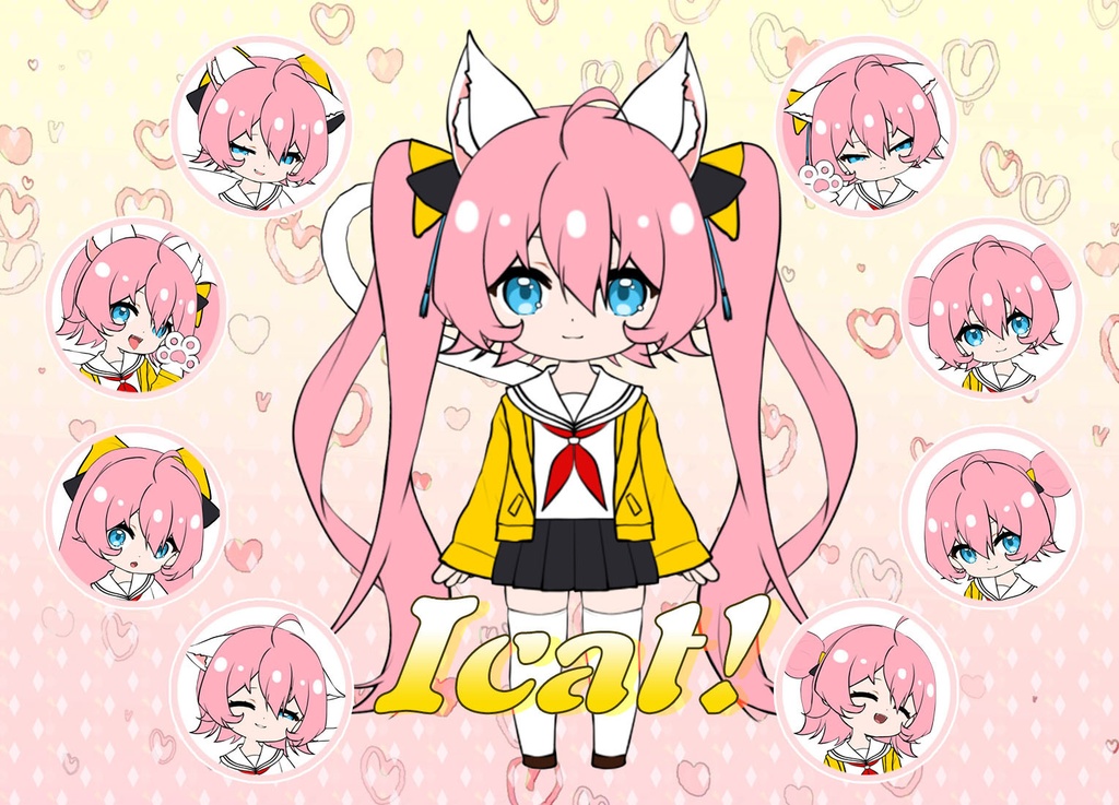 【Live2D model】Icat【汎用モデル】