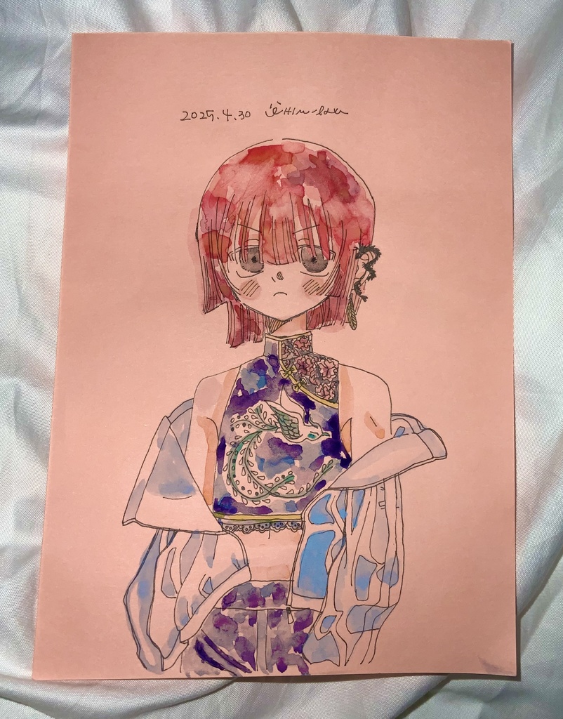 ミニ原画　赤髪中華くん